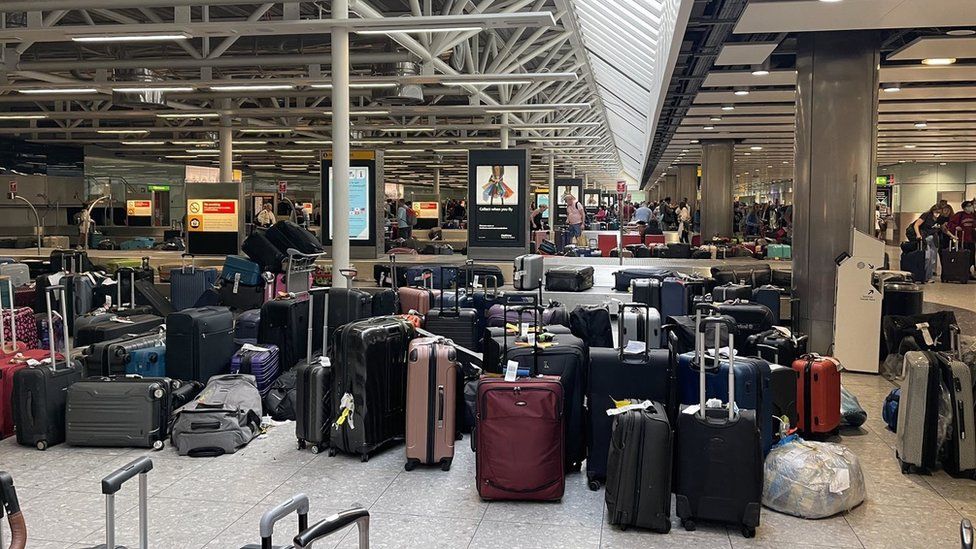 BBC News: Heathrow Airport: Passenger describes chaos as flights delayed